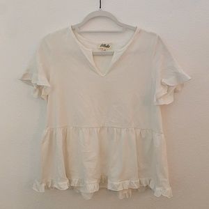 ivory babydoll blouse
